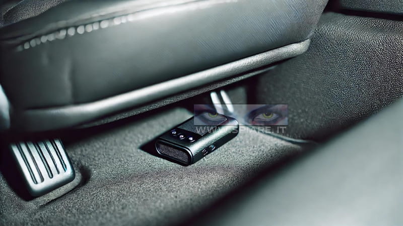 Registratori vocali nascosti in auto esempio di occultamento di un registratore